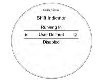 Display Setup - Shift Indicator